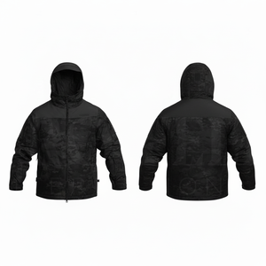 Hot Sale Customized All Over Printed Camouflage Waterproof Outdoor Hooded Jacket Lightweight Windproof Polyester <b>Coat</b> for Men - Product Image 2