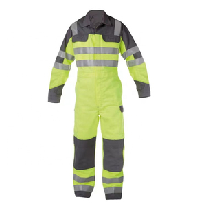 high visibility high quality safety coveralls safety <b>overall</b> work suits feature uniforms coverall Anti-Static Anti-flame - Product Image 1
