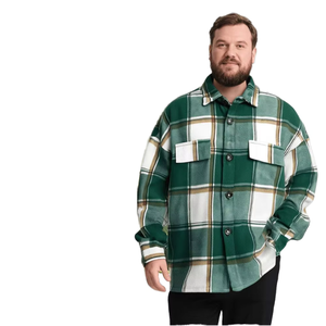 Premium 100% Polyester Plaid Shirt Men Casual Stylish Patch Pocket Short Sleeve Breathable Quick Dry Daily Wear Fashion Tops - Product Image 1