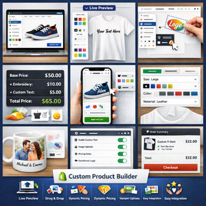 แอปพลิเคชัน Shopify สำหรับสร้างสินค้าแบบกำหนดเองระดับมืออาชีพ พร้อมเครื่องมือออกแบบขั้นสูงและการดูแบบจำลองในรูปแบบเรียลไทม์ - Product Image 1