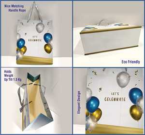 Bolsas de Papel de Lujo para Compras en Boutiques de Moda, Bolsas de Papel Personalizadas Premium para Empresas, Paquete Promocional - Product Image 5