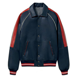 Blouson universitaire en cuir sur mesure 2026, couleur personnalisée, prix de gros, pour homme, hiver - Product Image 1