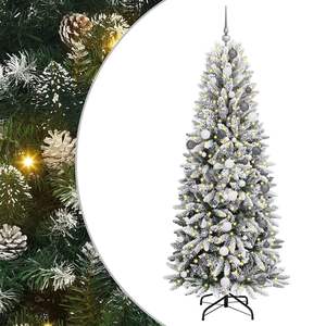 Árbol de Navidad Artificial Blanco de 82.68 Pulgadas con 300 Luces LED - Product Image 2