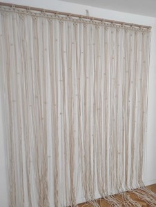 Handmade Macrame <b>Curtain</b>, Boho Wedding Backdrop, 100% Cotton - Product Image 3