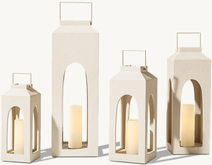 Portavelas Metálicos Modernos Hechos a Mano al por Mayor, Diferentes Tamaños para Decoración de Porche, Patio y Terraza - Product Image 2