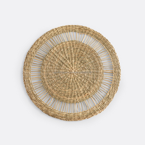 Vente en gros de sets de table tressés ronds en jonc de mer personnalisés Boho, tapis de table tissés et coussinets de style Boho personnalisables - Product Image 5