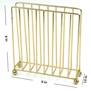 ที่ใส่กระดาษเช็ดปากแบบตั้งโต๊ะ ดีไซน์หรูหรา สีทอง ทำจากโลหะ เป็นมิตรกับสิ่งแวดล้อม เหมาะสำหรับงานแต่งงาน โรงแรม ร้านอาหาร ตกแต่งโต๊ะอาหาร สไตล์อเมริกัน - Product Image 6