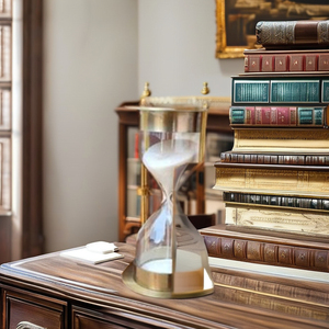 Brass Gold-Plated Round <b>Sand</b> <b>Timer</b>-Tableware for Father's Day and Chinese New Year - Product Image 2