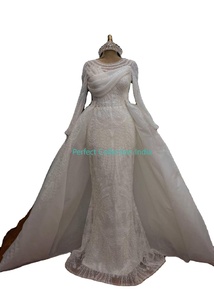 Perfect Collection Cashmere Modern Floral Machine Made Wedding Dress/Bridal Gown - Product Image 4