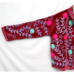 Designer Clothes Velvet Bomber <b>Jacket</b> Embroidery Pattern New <b>Chinese</b> Style Coat Outdoor Wear Reversible Breathable Eco-Friendly - Product Image 5