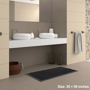 Tappetino Industriale Antifatica per Cucina, Antiscivolo, Esagonale, in Gomma, con Drenaggio, 150x90cm - Product Image 2