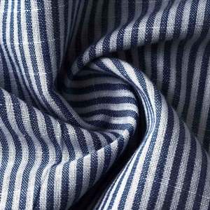 Chemise tricotée rayée pour homme, style décontracté, motif bleu et blanc, coupe classique, polyester/coton respirant, manches courtes - Product Image 6