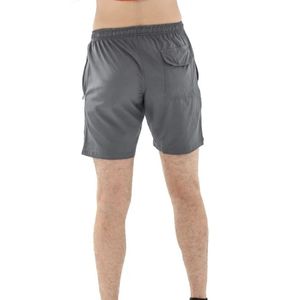 Shorts de marathon gris pour hommes, légers, pour la course à pied, l'entraînement athlétique, les exercices sportifs, avec cordon de serrage à la taille, vêtements de sport décontractés - Product Image 6
