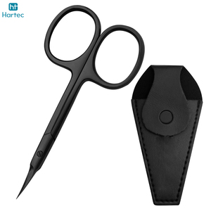 Customized Made Durable Precision Cuticle And <b>Nail</b> Scissors & Protective Leather Case Matte Black Stainless Steel <b>Nail</b> <b>Tools</b> - Product Image 2