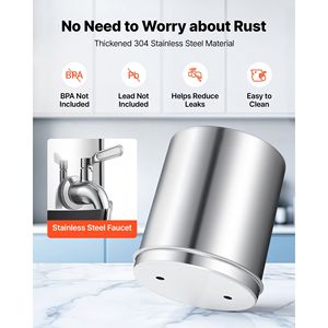 Système de filtration d'eau par gravité en acier inoxydable 304 pour comptoir, 2,25G, réduit le plomb jusqu'à 99% - Product Image 5
