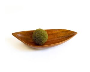 Bol de service décoratif en bois, finition naturelle, pour salade, pour servir les aliments, cuisine, salle à manger et restaurant. - Product Image 4