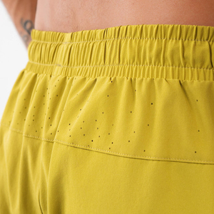Shorts de course décontractés pour hommes, légers, à séchage rapide, respirants, taille élastique, 100% polyester, fabricant OEM ODM - Product Image 3