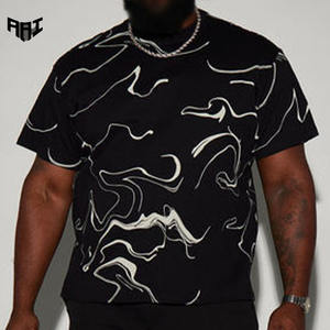 Camiseta Personalizada para Hombre con Estampado Abstracto, 100% Algodón de Buena Calidad, Manga Corta, Estilo Urbano, Proveedor Mayorista OEM ODM - Product Image 4