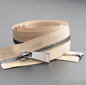 Fermeture éclair métallique personnalisable à glissière coulissante, disponible en différentes tailles, avec logo écologique, pour pantalons, sacs et vêtements - Product Image 6