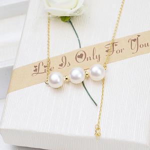 ชุดสร้อยคอไข่มุก DIY เงินแท้ S925 พร้อมจี้ไข่มุก 8-9 มม. พร้อมสร้อยคอแบบคลาวิเคิล 1601 และอุปกรณ์ฐานเปล่าสำหรับใส่ไข่มุก 1601 - Product Image 1