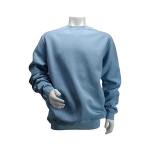 Custom Heavyweight Crewneck Sweatshirt Sky Blue Carolina Blue 100% Cotton Fleece <b>Pullover</b> Blank Plain <b>Men</b> Classic Fit OEM Bulk - Product Image 1