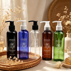 200ml PP Plastic Cosmo Lotion <b>Pump</b> <b>Bottle</b>-Empty Dispenser for Shampoo Body Lotion Unalilia JH14 Silk Screen Gold Stamp Printing - Product Image 6