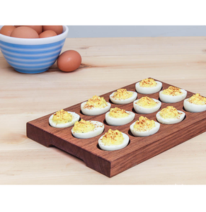 Plato de madera para servir huevos rellenos, bandeja decorativa para mesa, organizador de huevos cocidos a bajo precio - Product Image 4