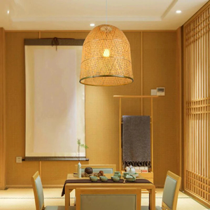 Natural Bamboo <b>Ceiling</b> <b>Light</b> with Lightweight Structure and Elegant Design for Restaurants Cafes and Interior Projects - Product Image 4