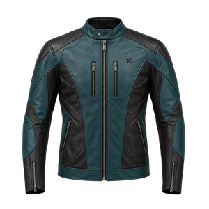 Veste de moto en cuir sur mesure OEM |   Noir, Teal, Marron, Bleu |   Fabricant OEM ODM |   Qualité de conception haut de gamme |   Vêtements de course | - Product Image 1
