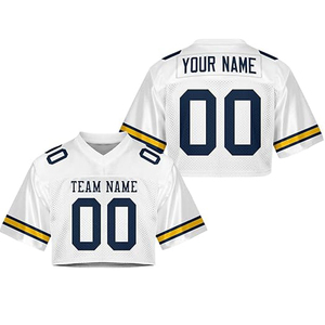 เสื้อครอปผู้หญิงไซส์ใหญ่ คอวี ผ้าเจอร์ซีย์ วินเทจ ตาข่าย ระบายอากาศ แห้งเร็ว แบบซับลิเมชั่น ดีไซน์ลำลอง ปรับแต่งได้ ขายส่ง - Product Image 1