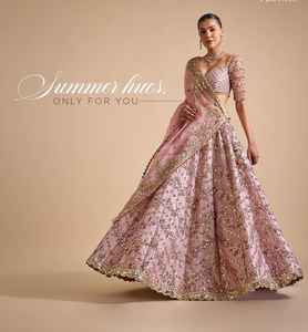 Lehenga de Seda Chinon Premium de Diseño Indio, Estilo Bollywood, para Novias, Fiestas y Bodas, el Más Vendido, a la Moda, para Mujeres y Chicas - Product Image 1