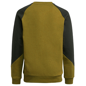 Men's Crew Neck Raglan Sleeve Pullover Sweatshirt Regular Fit Solid Color Cotton Fleece Knitted Casual Autumn Style - Product Image 5