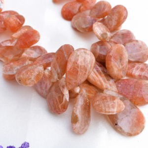 Collier de perles facettées en pierre de soleil naturelle, 10 pouces, pour la fabrication de bijoux fins - Product Image 1