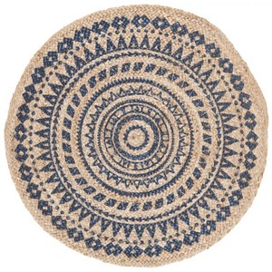 Boho Natural Handwoven Braided Jute Round Mat Area Rug Rustic Chic Farmhouse Floor Decor For Living Room Bedroom - Product Image 4