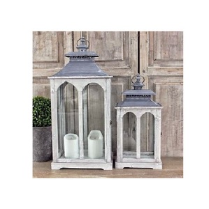 Wooden Candle Lantern for Home Decor Farmhouse Style Wedding Centerpieces Seasonal Displays <b>Fireplace</b> <b>Mantel</b> and Table Accents - Product Image 2