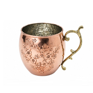 Wholesale Moscow Mule Copper Mug <b>Pineapple</b> Design Embossed Metal <b>Cocktail</b> <b>Glass</b> with Brass Handle Food Grade Beer Mug Cup - Product Image 4