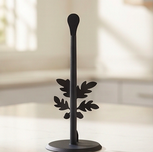 Premium Handcrafted Black Iron Napkin Stand Elegant Leaf Design For Stylish Bathroom <b>Kitchen</b> Use And Tabletop Decor Use - Product Image 1