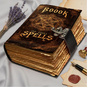 Diario de Cuero con Candado, 400 Páginas, Libro de las Sombras, Grimoire, Cuaderno de Brujería Wicca, Diario Gótico Vintage - Product Image 6