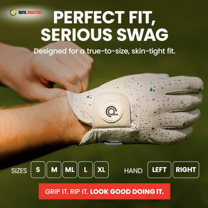 Custom Made Men's Premium White Cabretta Leather Golf Glove Right Hand Non-Slip <b>Hook</b> Loop Closure Unisex Outdoor Sports Use - Product Image 2