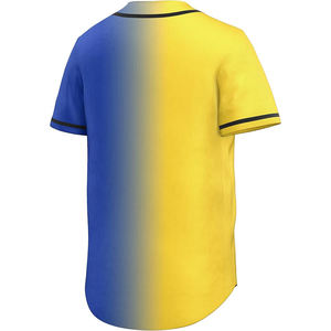 Maillot de baseball style professionnel en mélange de polyester de qualité supérieure, tissu respirant, coupe traditionnelle avec boutons sur le devant et manches raglan. - Product Image 3