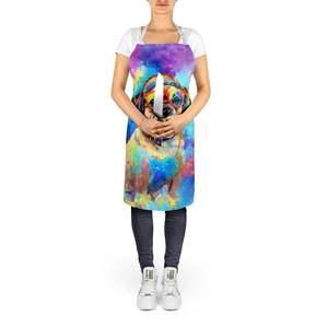Large Multicolor Hippie Dawg Pug <b>Apron</b> Unisex Kitchen Cooking Baking Crafts <b>Gardening</b> for Adults Men and Women - Product Image 5