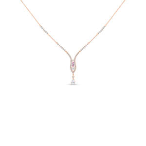 สร้อยคอเพชรสีทองพร้อมจี้รูปทรงหรูหราและอุปกรณ์เสริมที่ทันสมัย - Product Image 5