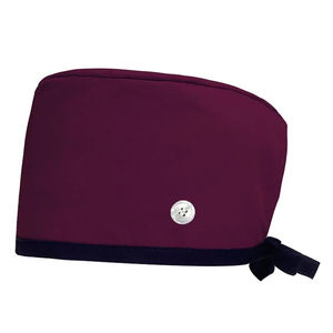 Gorros de enfermera al por mayor para mujer, de pelo largo, con botones, bordado personalizado, logo impreso, patrón liso, gorros para cola de caballo, forro de satén - Product Image 1