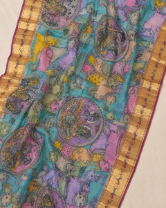Dupatta en coton traditionnel avec motifs indiens imprimés numériquement pour femmes, tenue décontractée - Product Image 3