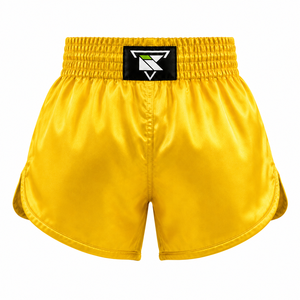 Pantalones Cortos de Muay Thai Amarillos para Hombre, Pantalones Cortos Deportivos Transpirables de Satén para Entrenamiento de Kickboxing, Pantalones Cortos de Muay Thai para Adultos - Product Image 4