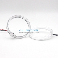 Feux de jour à LED cristallins 12V Angel Eyes Halo Ring Light Guide Marker DRL 131mm 99mm 6000K Blanc pour phares BMW E60