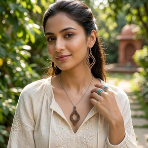 FAIZA CRAFT Boucles d'oreilles manchette en MDF pour femmes et jeunes filles - Design moderne en forme d'aile, bijoux sculptés en bois et résine, artisanat naturel de qualité supérieure pour la maison - Product Image 1