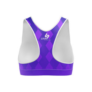 High Quality Women's Oversized Racerback Padded Printed Front Yoga Gym Fitness <b>Bras</b> Tops with High Support - Product Image 5