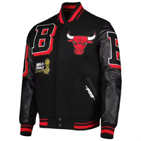 UNIQUE CLOTHING Blouson Bomber Varsity Unisexe Personnalisé avec Patch en Chenille, Hiver, Style Urbain, Col Montant, Fermeture Éclair sur le Devant