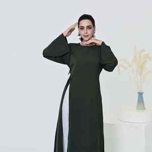 Elegante Abaya Casual Moderna de Chifón para Mujer, Vestido Maxi Islámico Modesto, Estilo Dubái, Abierto por Delante, con Cinturón, Transpirable y Ligero - Product Image 3